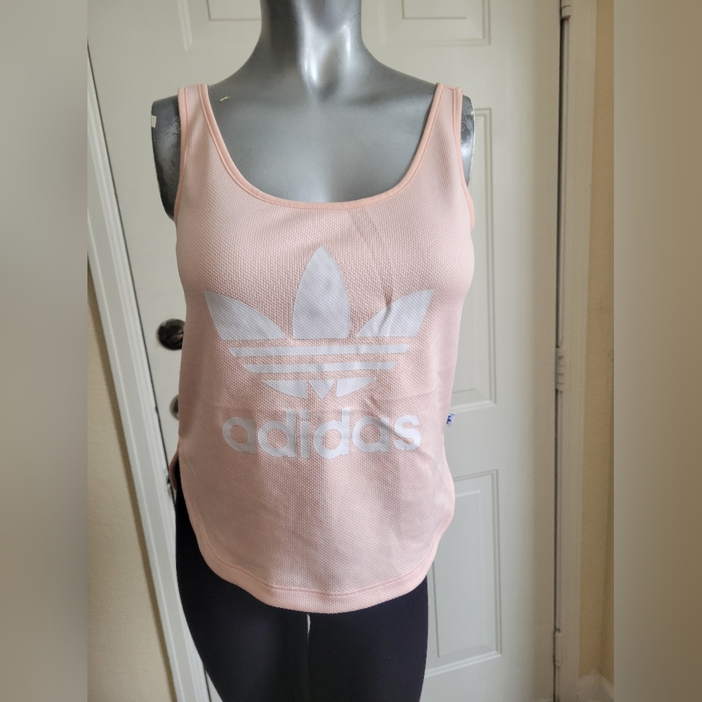 Adidas Originals Top crop womans XS big logo pink